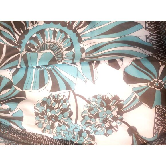 Max and Cleo Floral Sheer Lined Padded Cups Rear Zipper Halter Dress Size 12 - Picture 7 of 7